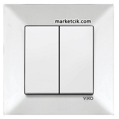 VİKO by Panasonic Meridian Beyaz Komütatör 2 li Anahtar Priz