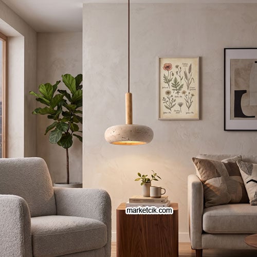 Marketcik 5 Watt Dekoratif Traverter Tekli Retro Sarkıt Avize MR3804