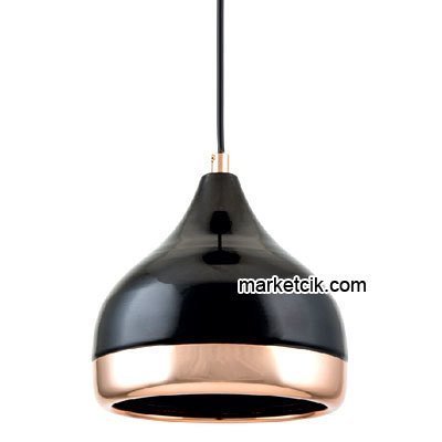 Cata CT-8235 Dekoratif Siyah Retro Sarkıt Avize, Tekli Modern Avize