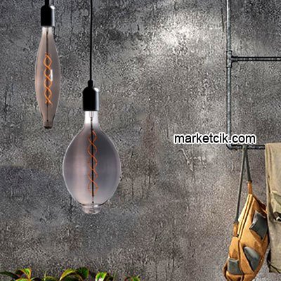 Heka Füme Camlı G170 Glop Dekoratif Led Rustik Ampul