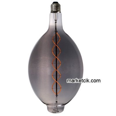 Heka Füme Camlı G170 Glop Dekoratif Led Rustik Ampul