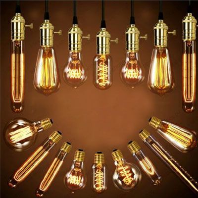 Edison Flemanlı Dekoratif Rustik Ampul 40 Watt E27 Duy, Normal Ampul Modeli