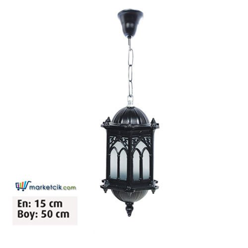 Ayaz 50x15 Alüminyum Osmanlı Fenerli Bahçe Tavan Aydınlatma Apliği