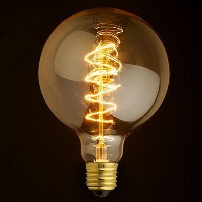 Edison Flemanlı Dekoratif Rustik Ampul 40 Watt E27 Duy, G95 Glop Ampul Modeli 9,5cm