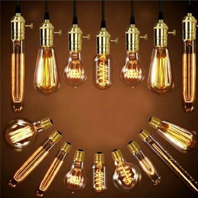 Edison Flemanlı Dekoratif Rustik Ampul 40 Watt E27 Duy, G95 Glop Ampul Modeli 9,5cm