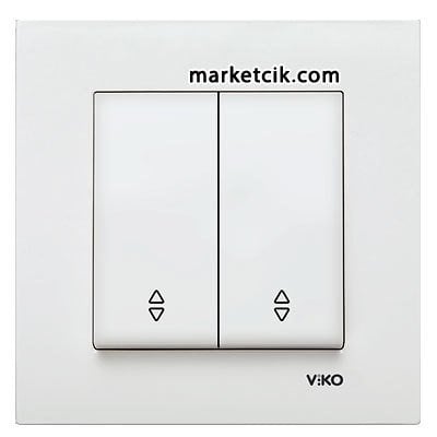 VİKO by Panasonic Karre Krem 2 li Komütatör Vavien Aç Kapa Anahtar Priz