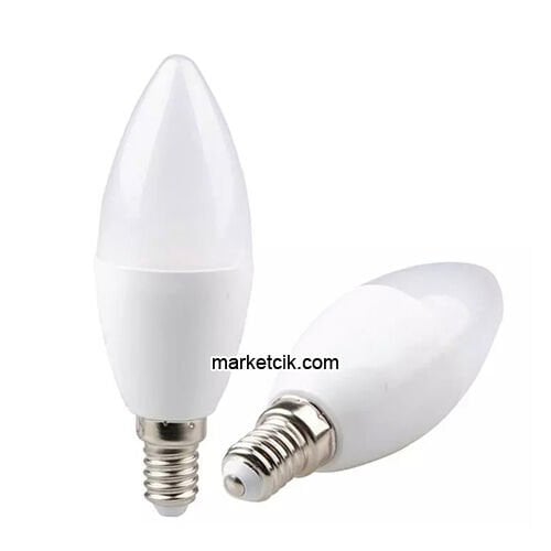 5-7 Watt E14 İnce Duy Led Avize Ampulü Beyaz Işık