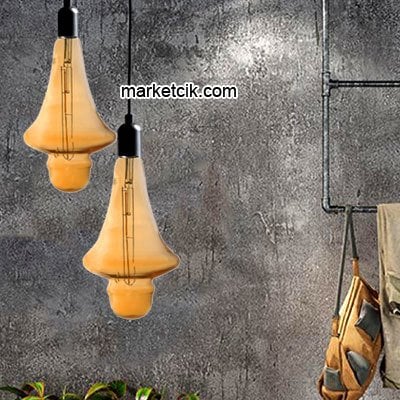 Heka Bal Camlı Ufo Model Dekoratif Led Rustik Ampul