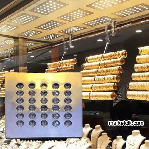 Marketcik 54 Watt Krom Kasa Kare Kuyumcu Vitrin Led Aydınlatma