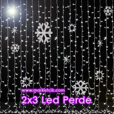 2x3 Metre 480 Ledli İç Mekan Led Perde, Dekoratif Led Yılbaşı Aydınlatma, Sarı-Beyaz-Mavi-Kırmızı Işık