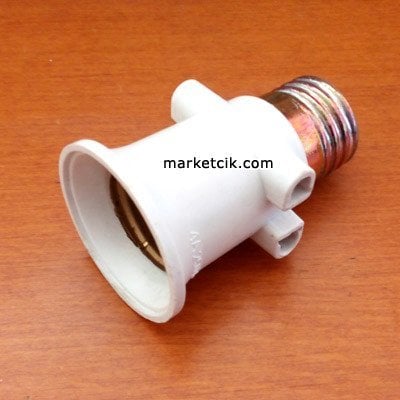 Marketcik E27 Beyaz Fiş Duylu Priz