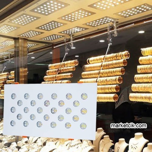 Marketcik 54 Watt Beyaz Kasa Dikdörtgen Kuyumcu Vitrin Led Aydınlatma