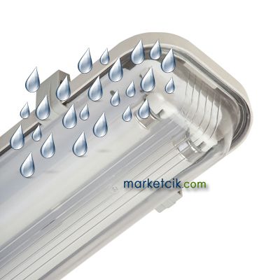 Pelsan 108298 Largo 2x36 W T8 Ex-Proof Etanj Armatür, Elektronik Balastlı Suya ve Gaza Dayanıklı Armatür