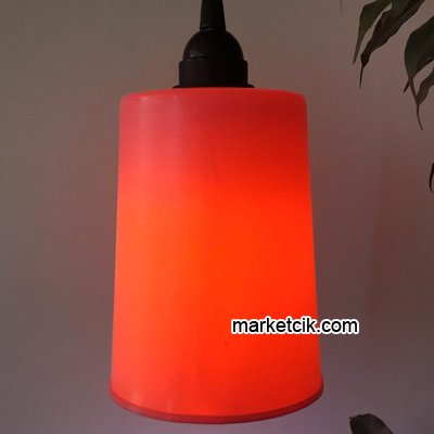 Marketcik Silindir Pembe Renk Park Bahçe Ağaç Feneri Işığı