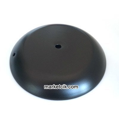 Su Kabağı Aydınlatma ve Masa Abajuru İçin Siyah Metal Tabak 16cm