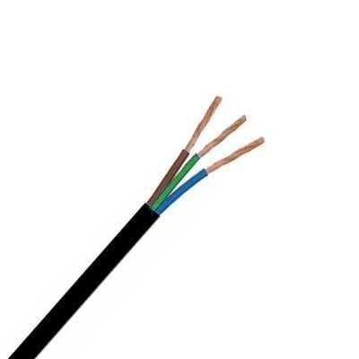 3x0,75 mm Siyah TTR Kablo, Çok Damarlı Tesisat Kablosu, 1 metre