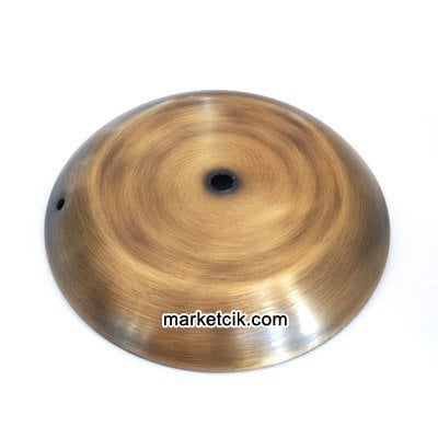 Su Kabağı Aydınlatma ve Masa Abajuru İçin Eskitme Metal Tabak 16cm