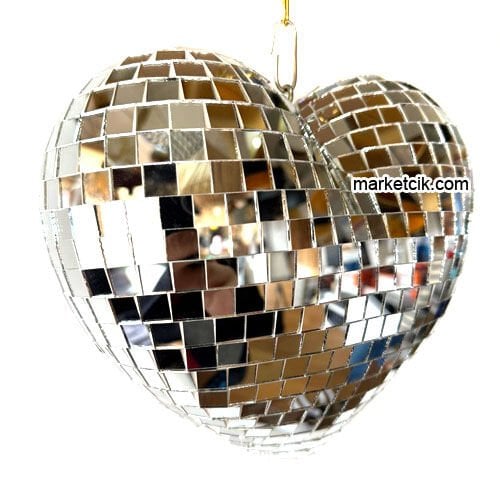 Marketcik Dekoratif Aynalı Kalp 25 cm
