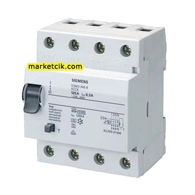 Siemens 5SM3345-0 3x125 Amp. 30 mA Trifaze Kaçak Akım Koruma Rölesi