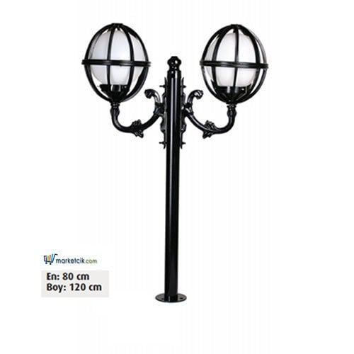 Ayaz 120x80 25 lik Düz Meridyen Model Park Bahçe Aydınlatma ve Çim Direği