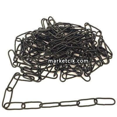 Marketcik Avize Abajur Askı Zinciri Siyah Renk, 50cm-1,2,3,4 Metre Satış