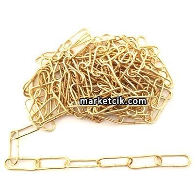 Marketcik Avize Abajur Askı Zinciri Sarı Renk, 50cm-1,2,3,4 Metre Satış