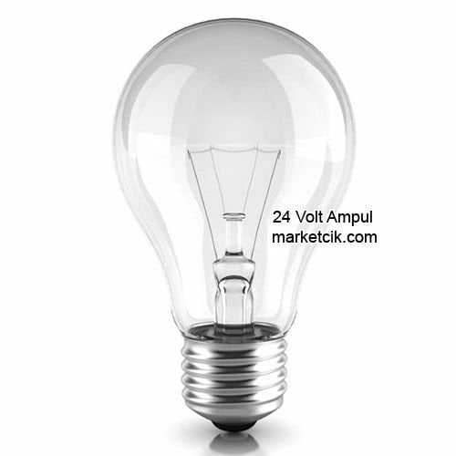 24 Volt 60 Watt E27 Normal Telli Ampul