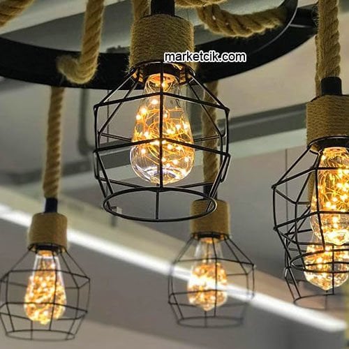 Marketcik Dekoratif 3 watt Peri Led Rustik Ampul ST64 Armut