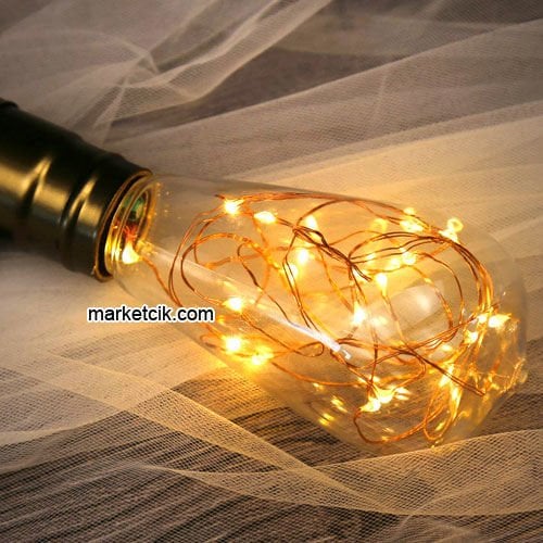 Marketcik Dekoratif 3 watt Peri Led Rustik Ampul ST64 Armut