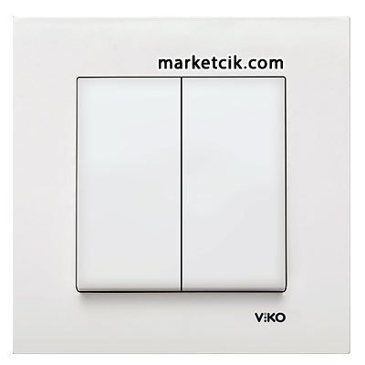 VİKO by Panasonic Karre Beyaz Komütatör 2 li Anahtar Priz