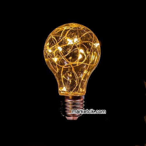 Marketcik Dekoratif 3 watt Peri Led Rustik Ampul A60 Normal