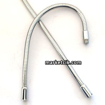Kıvrımlı Spiral Aplik ve Masa Lambası Borusu 10 mm Parlak Krom Demir