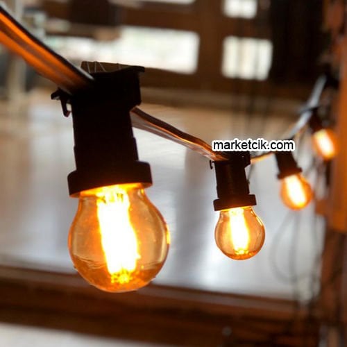 Sıralı Işık Bahçe Aydınlatma, Seyyar Bahçe Işıklandırma Kablosu 50 cm Aralıklı