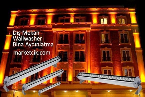 70cm 24 Watt Led Wallwasher Duvar Boyama Aydınlatma Armatürü, Beyaz-Günışığı-Mavi-Kırmızı-Yeşil-Amber-RGB Işık