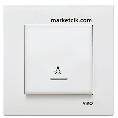 VİKO by Panasonic Karre Beyaz Işıklı Light Merdiven Anahtar Prizi