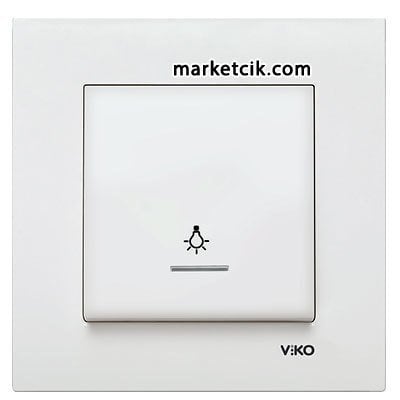 VİKO by Panasonic Karre Beyaz Işıklı Light Merdiven Anahtar Prizi