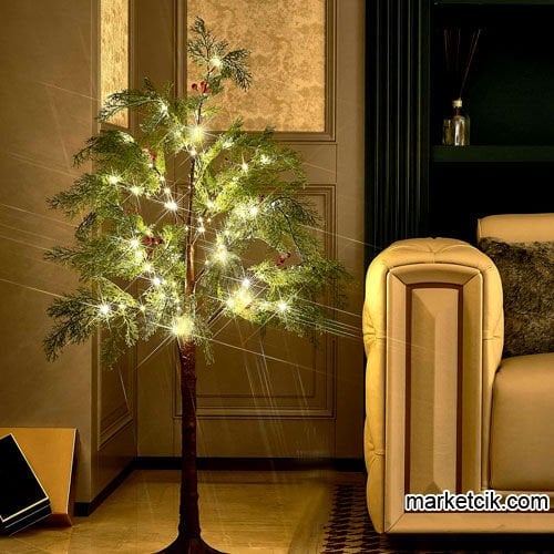 Marketcik 10 Metre İç Mekan Ağaç Işıklandırma Sabit-Çakarlı Led Işık Şeffaf Kablo