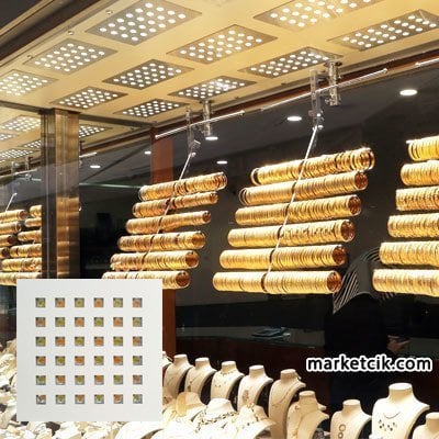 Marketcik 36 Watt Kare Kuyumcu Vitrin Led Aydınlatma Günışığı Işık