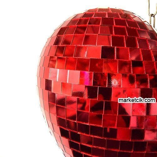 Marketcik Dekoratif Kırmızı Aynalı Kalp 45 cm