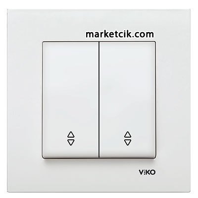 VİKO by Panasonic Karre Beyaz 2 li Komütatör Vavien Aç Kapa Anahtar Priz