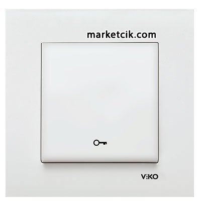 VİKO by Panasonic Karre Beyaz Kapı Otomatiği Anahtar Prizi