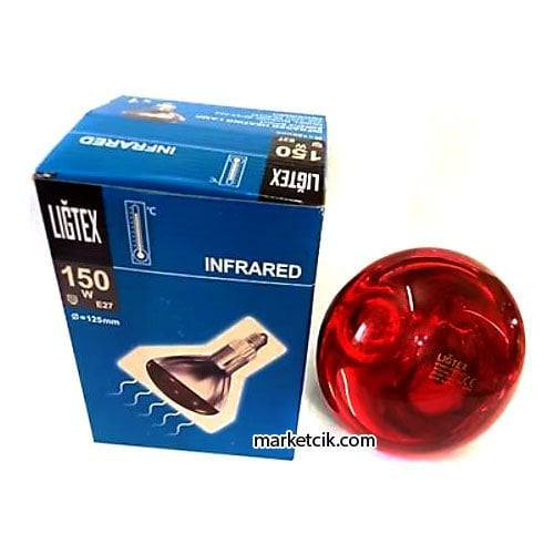 Lığtex 150 Watt İnfrared Isıtan Ampul Kırmızı ışık