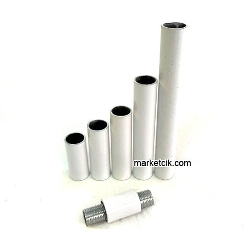 Marketcik Aplik İçin 13lük Beyaz Boş Boru 2-3-4-5-7-10-15-20-25-30 cm