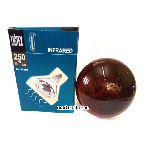Lığtex 250 Watt İnfrared Isıtan Ampul Kırmızı ışık