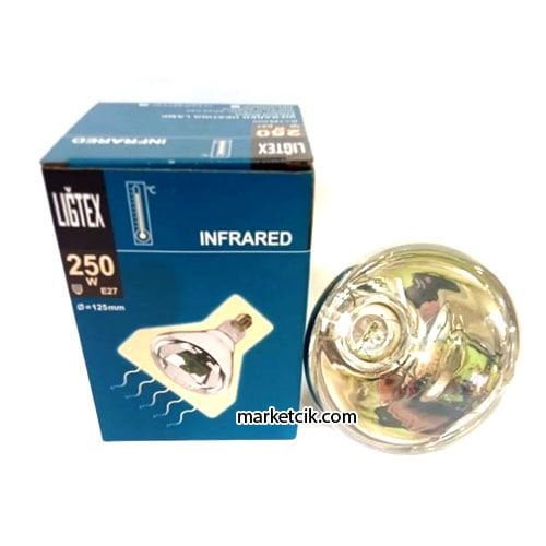 Lığtex 250 Watt İnfrared Isıtan Ampul Şeffaf ışık