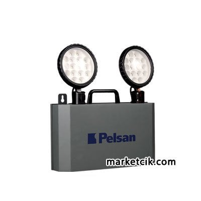 Pelsan 2x5 Watt Metal Kasa Led Emergency Acil Durum Aydınlatma Armatürü 6 Saat Şarjlı