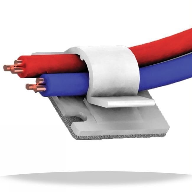 Marketcik Yapışkanlı Klips Kablo Tutacağı 13x16 mm, 100 Adet